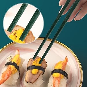 Carved Gold Glitter Patch Chopsticks Reusable Non-Slip Lightweight Chopsticks