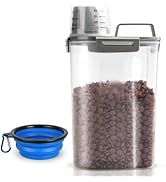 TIOVERY Upgraded Dog Food Storage Container Small, Cat Food Container Airtight, Pet Food Containe...