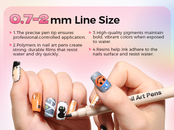 Nail Point Dotting Liner Pen, 3D DIY Manicure Tools, Nail Design Kit