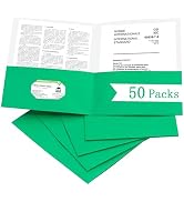Zzrywuty 50 Packs Paper Folders with Pockets for Students,Businessmen and Office Workers,Letter S...