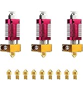 3 PCS 3D Printer Extruder Hotend with 9 PCS .4MM MK8 Nozzles Suitable for CR-10, CR10, CR10S, End...