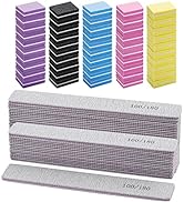 25 Pcs Nail Files for Acrylic Nails and 50 Pcs Mini Buffer Block File, 100/180 Grit Nail Buffer D...