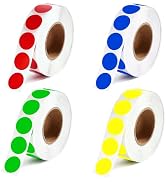 4000 Pcs Round Stickers 1/2 Inch Color Circle Dot Stickers Small Code Labels for Office Shop Yard...