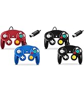 Gamecube Controller, Fiotok Classic Wired Controller for Wii Nintendo Gamecube - Enhanced- 4 Pack...