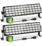 2 Pack LED Shop Lights, 100W 14000LM 6000K Plug in Garage Light with 6FT Power Cord, IP66 Waterpr...