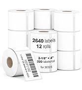 Labelebal 12 Rolls 2-1/8" x 4"(54mm x 101mm) Direct Thermal Labels Compatible with DYMO 30323 Shi...