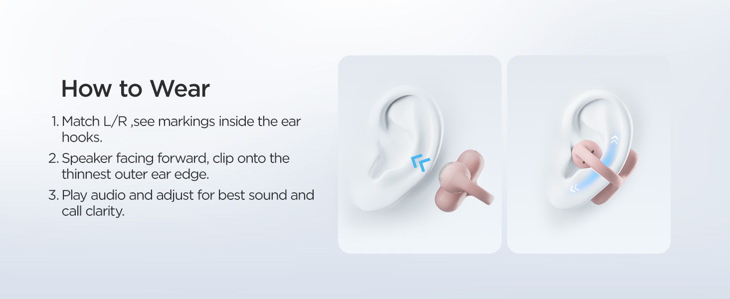 clip-on wireless bluetooth earbuds