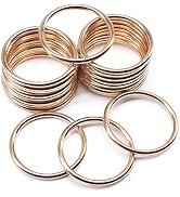 SEMINI 20PCS Metal O Ring Buckles, Solid Welded Round Metal Loop for DIY Craft Hardware, Webbing ...