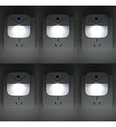 KINUR 6 Pack LED Night Light Plug into Wall, Daylight White Color Dusk to Dawn Sensor Automatic o...
