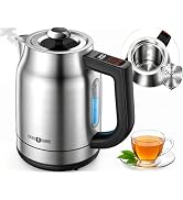Electric Kettle with Temperature Control, 1.7L 1500W Stainless Steel Tea Kettle, 13 Preset Temper...