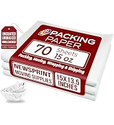 Purple Papers White BULK Packing Paper Sheets for Moving and Packaging | Newsprint Paper - Must H...