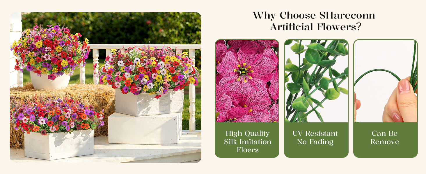Artificial Flowers for Outdoor
