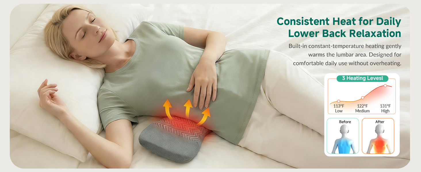 lumbar support back massage pillow