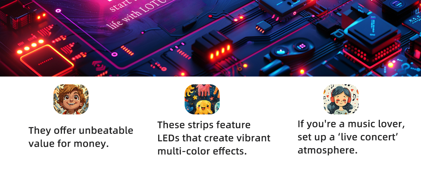 UVTaoYuan High quality led chip value for money multi-color effects music lover atmosphere