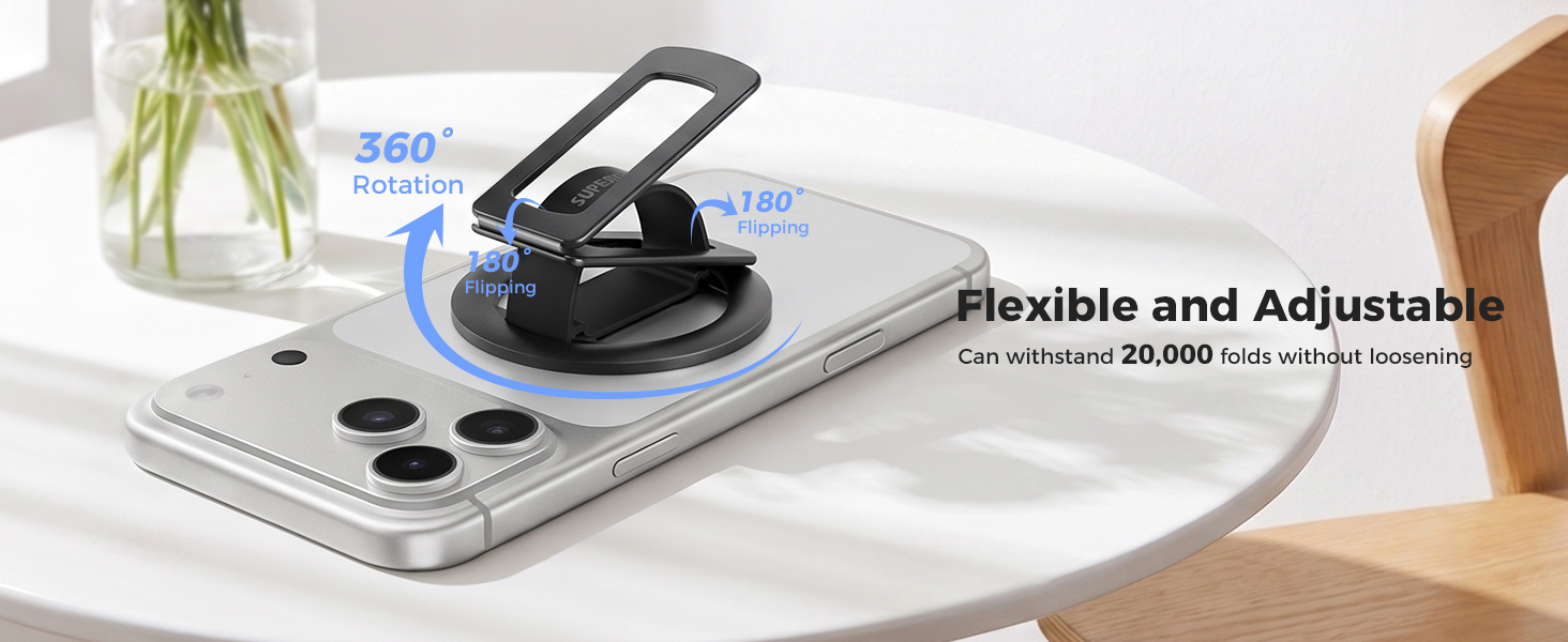 Flexible and Adjustable Can withstand 20,000 folds without loosening