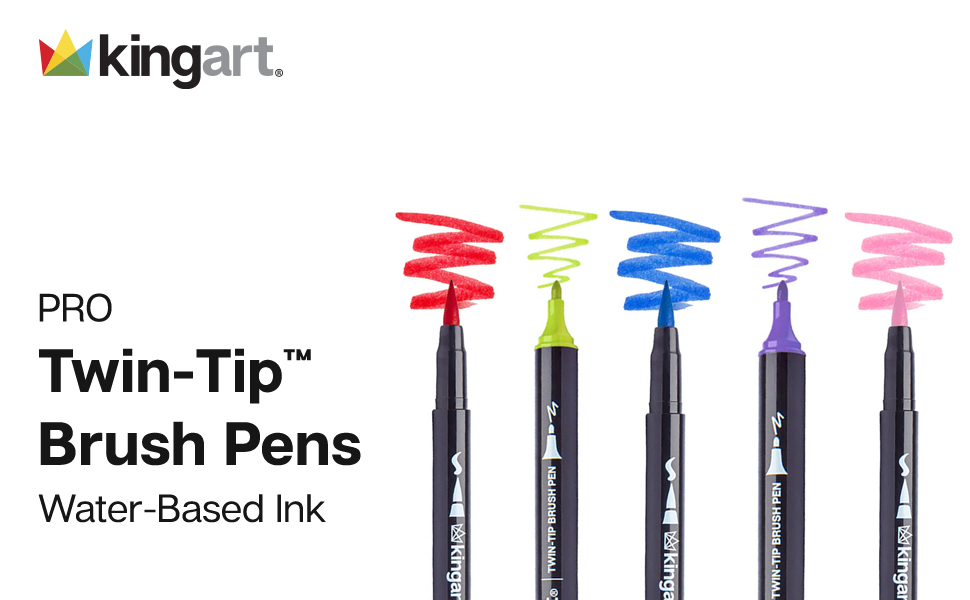 PRO Twin-Tip Brush Pens 24 Colors