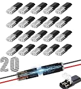 Double Wire Plug in Connector, 2-Pin Low Voltage Wire Connector with Locking Buckle, No-Stripping...