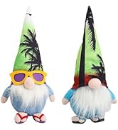 Beach Summer Gnomes Plush 10inch Handmade Sunglasses Gnome Dwarf Figurines Wearing Flip Flop, Haw...