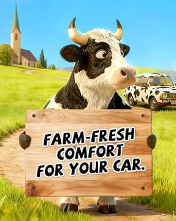 Cow Print Car Decor
