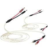 UCINNOVATE White Speaker Wire with Banana Plugs, 2 Pack 3m / 9.8FT OFC HiFi Speaker Cable with Ba...