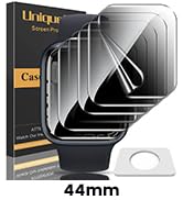 UniqueMe 6 Pack for Apple Watch Privacy Screen Protector 44mm, Apple Watch SE Series 6/5/4 Screen...