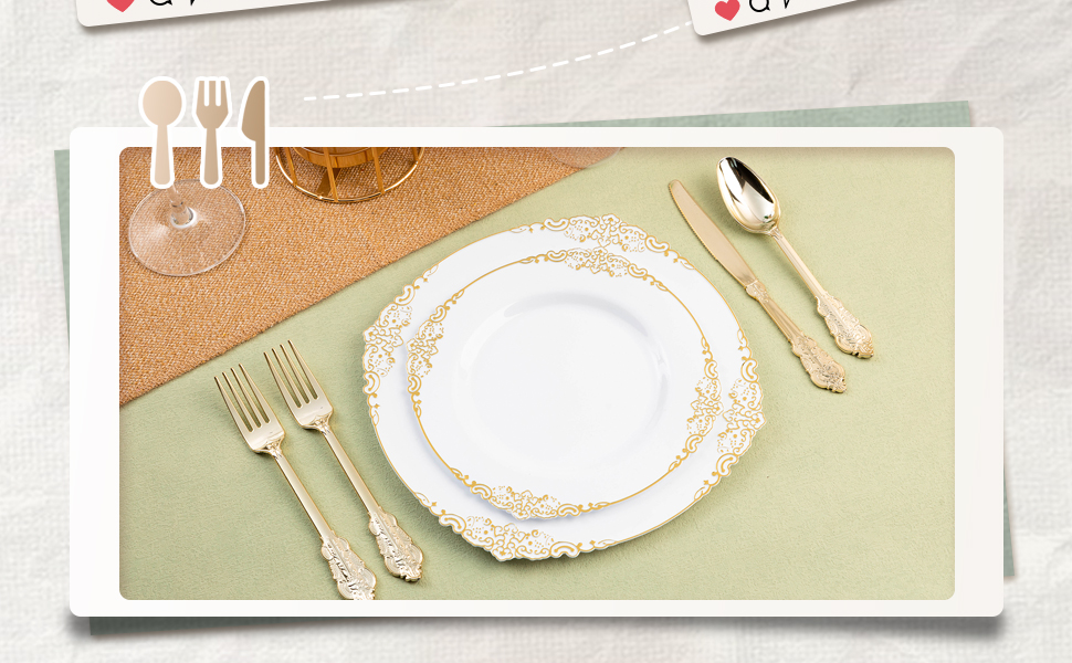 gold flatware
