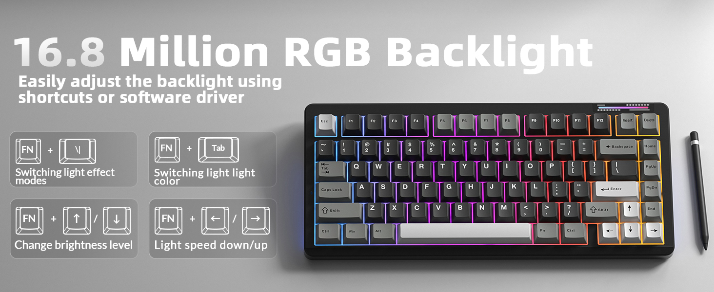 wireless rechargeable keyboard RGB Gaming Keyboard light up keyboard keyboard RGB RGB Backlit