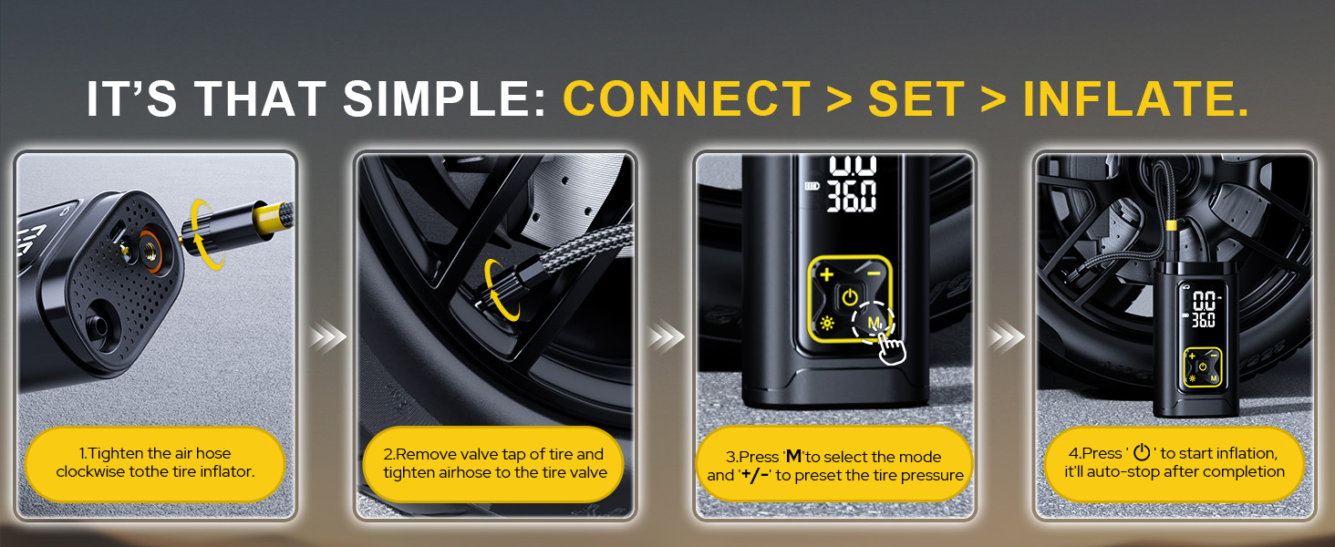 Philoent tire inflator