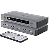 TOTU HDMI Switch 4 Ports (4 x 1) 4K 60Hz HDMI 2.0 Switcher with IR Remote Control Support HDR & H...