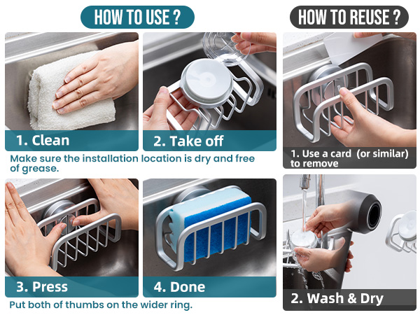 sponge holder for kitchen sink suction