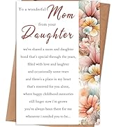 gerdiny Mother's Day Card, Mothers Day Gifts Card for Mom from Daughter, Mothers Day Gifts Ideas ...