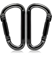 Caribeener Carabiner Clip, 860lbs, 3" Iron Heavy Duty Carabiner, D Shape Buckle - Keychains, Camp...