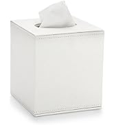 Sumnacon Tissue Box Cover Square Tissue Box Stylish PU Tissue Box Holder with Magnetic Bottom, Cu...