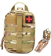 Molle Pouch, Sturdy 1000D Nylon Tactical Medical Pouch,Rip-Away EMT First Aid Pouch, Military Fir...