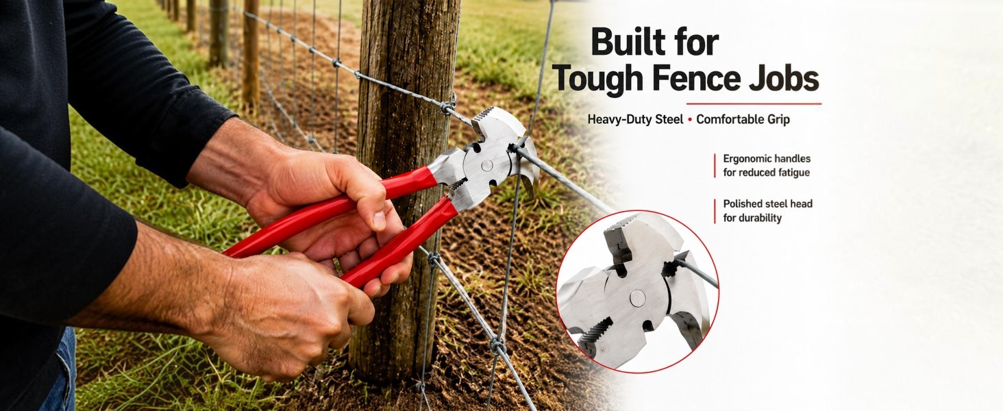 Durable Steel Pliers For Tough Farm Fencing Projects