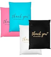 JinRuiKJ Thank You Poly Mailer - 10x13 Poly Mailers Variety Pack of 100, 25 Pcs Each Color, Stron...