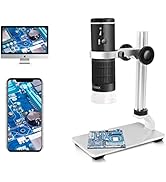 Jiusion WiFi USB Digital Microscope 50 to 1000x Wireless Magnification Endoscope 8 LED Mini HD Ca...