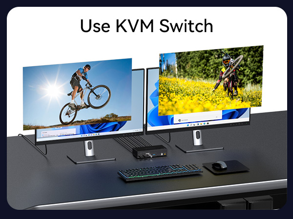 8K KVM SWITCH 2 PC 2 MONITOR