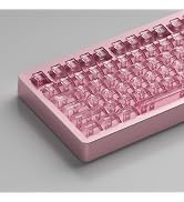Sumgsn Pink Crystal Keycaps 114 Keys Clear Keycaps Set Cherrry Profile Key caps Fit for 60% 65% 9...