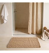 Sunfly Boho Bathroom Rug,Herringbone Waffle Bath Mat Non Slip Washable Super Absorbent Quick Dry ...
