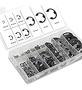 KEWAYO External Retaining Rings, 300 Piece Heat Treated Steel Retaining Ring Fastener (3mm - 22mm)