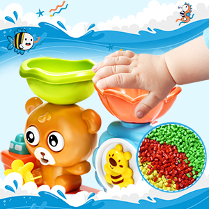 bear shape bath waterfall toys for toddlers 1 2 3 4 years