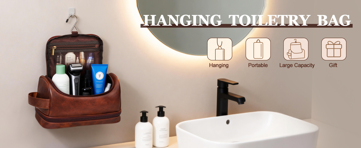 Personalized Monogram Travel Toiletry Bag for Men
