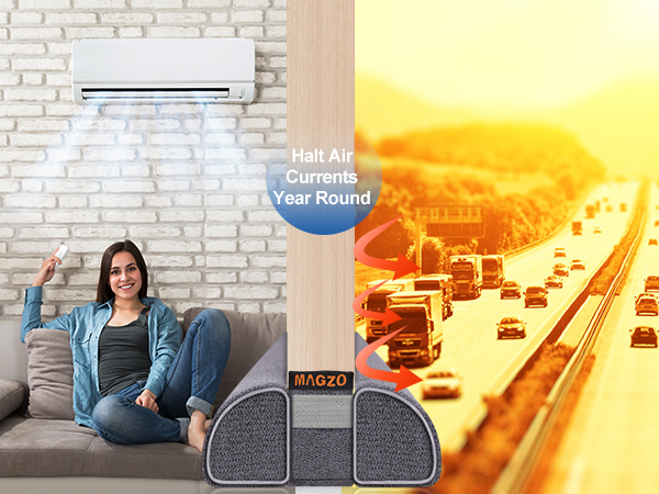 MAGZO Door Draft Stopper Adjustable Under Door Gap Filler