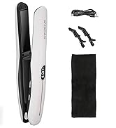 WISDAS Cordless Hair Straightener, 2-in-1 Straightener & Curler with 6 Temperature Settings, Nega...