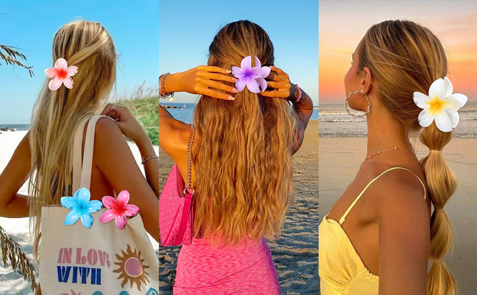 Hibiscus Hair Clips Gift for Girls
