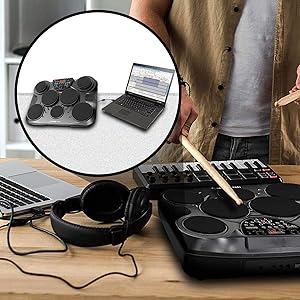 Electronic Table Digital Drum Kit Top w/ 7 Pad Digital Drum Kit
