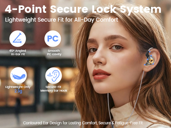 Wired IEM Earbuds with 11mm DD for Crystal Clear Hi-Res Sound for Gaming,Video Musicians, Singers