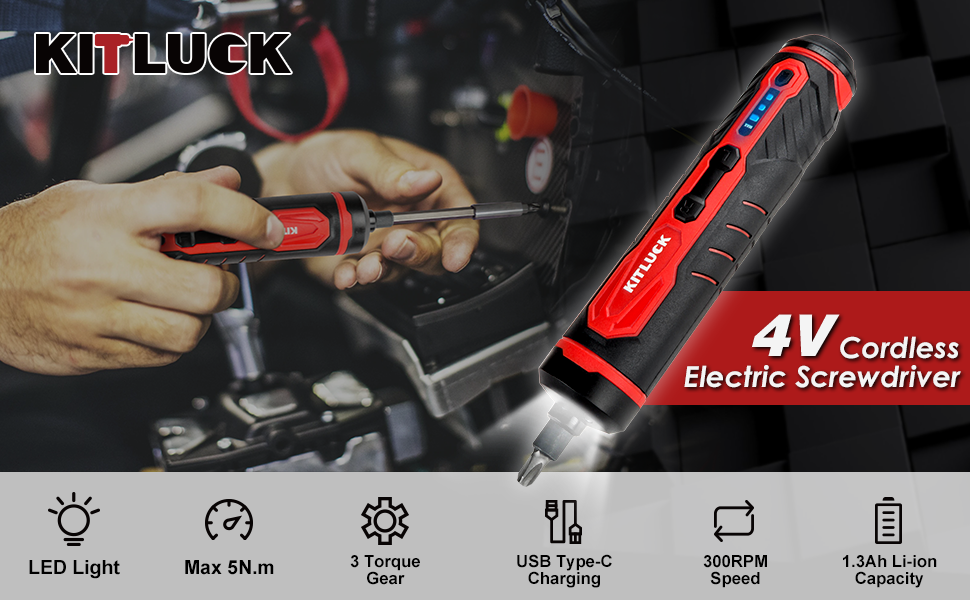 kitluck cordless screwdriver rechargeable