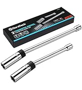 DURATECH 2PCS 5/8" Swivel Magnetic Spark Plug Socket Set, 3/8" Drive Thin Wall Socket Includes 11...